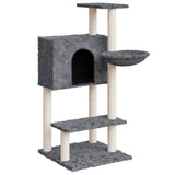 Muebles de gato de Vidaxl con postes de rascado de sisal 108.5 cm de gris oscuro