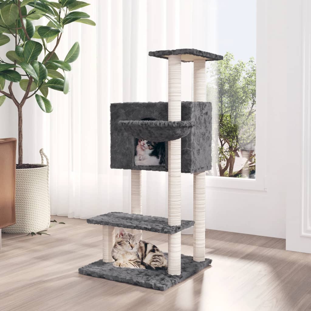 Vidaxl Cat Furniture con graffi di sisal 108,5 cm grigio scuro