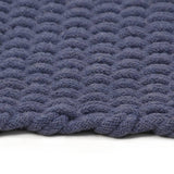 Tappeto vidaxl rettangolare 80x160 cm blu navy cotone