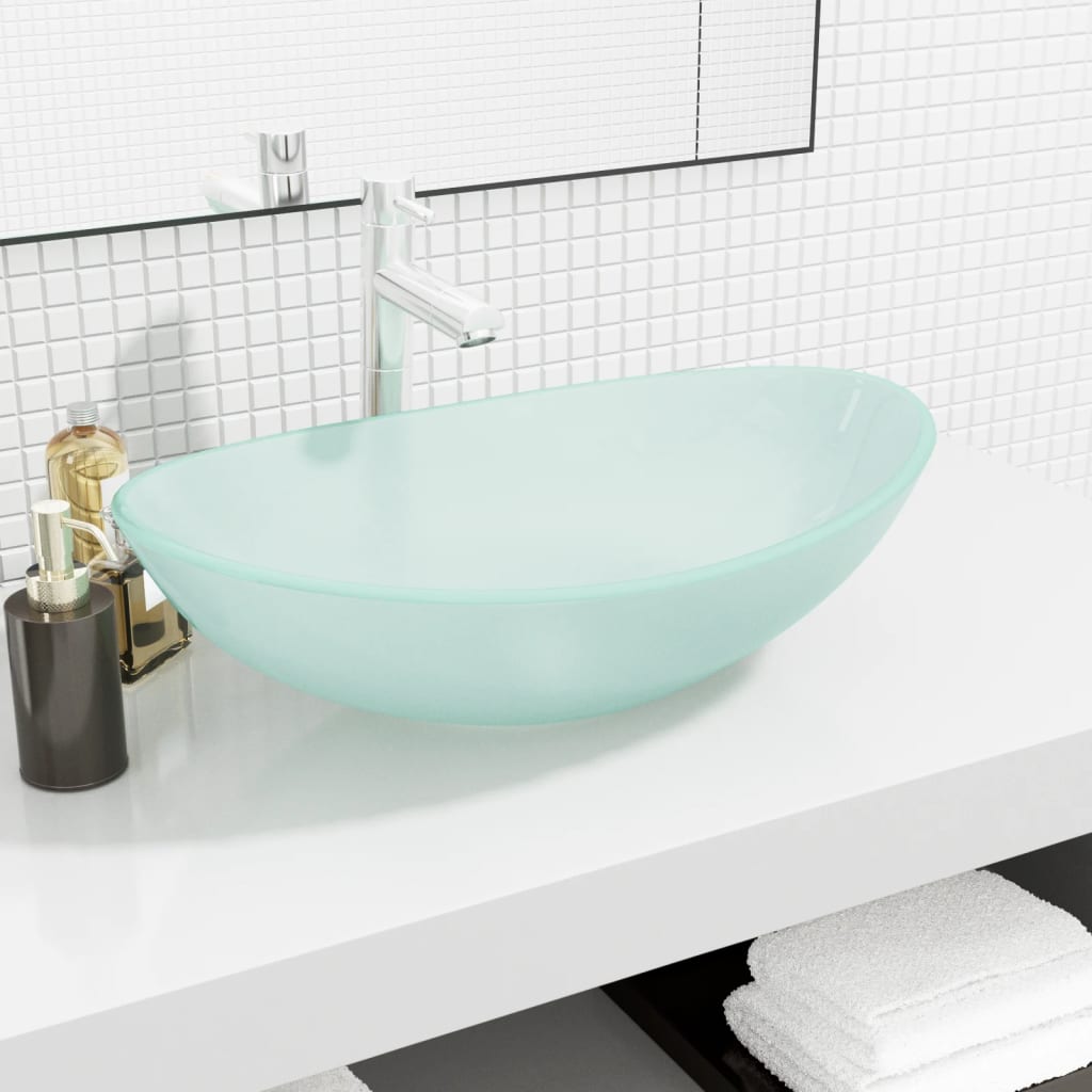 Vidaxl Washbasin 54.5x35x15,5 cm utrjeno steklo