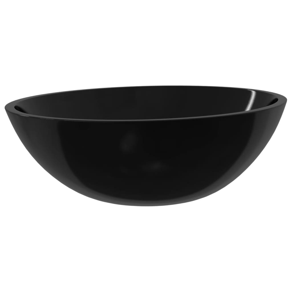 Vidaxl Washbasin 50x37x14 cm Black