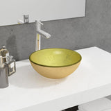 Vidaxl Washbasin 30x12 cm herdet glass gullfarget