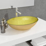 Vidaxl washbasin 50x37x14 cm skleněné zlato barvy