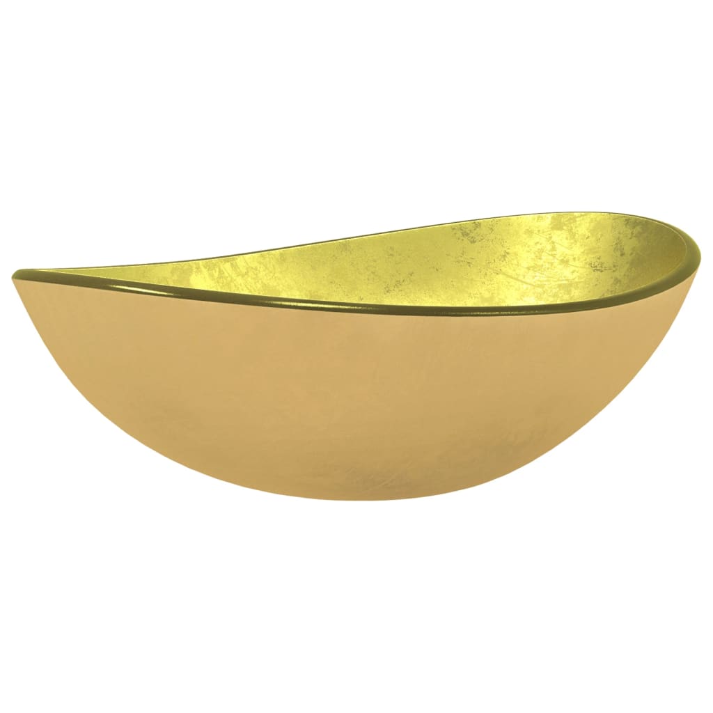 Vidaxl wastbasin 54.5x33X15,5 cm Harded Glas Gold faarweg