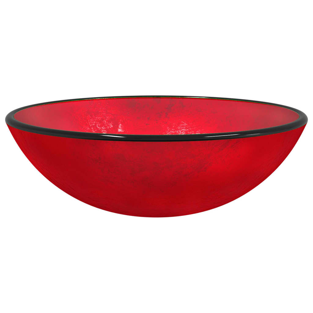 Vidaxl Washbasin 42x14 cm Tempered Glass Red