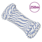 Vidaxl Boot Rope 3 mm 250 m Polypropylen wäiss