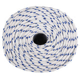 Corde à démarrage Vidaxl 10 mm 100 m de polypropylène blanc