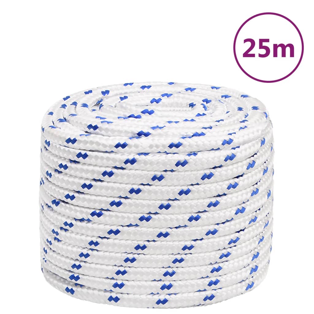 Vidaxl Boot Rope 18 mm 25 m de polipropileno blanco