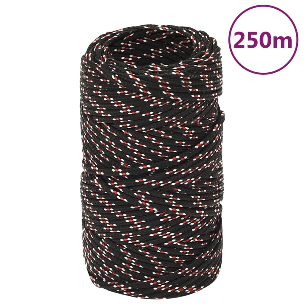 Vidaxl Boot Rope 2 mm 250 m Polypropylen schwaarz