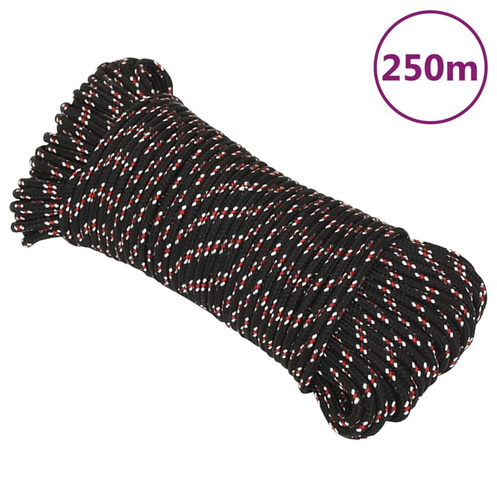 Vidaxl Boot Rope 3 mm 250 m polypropylen černá