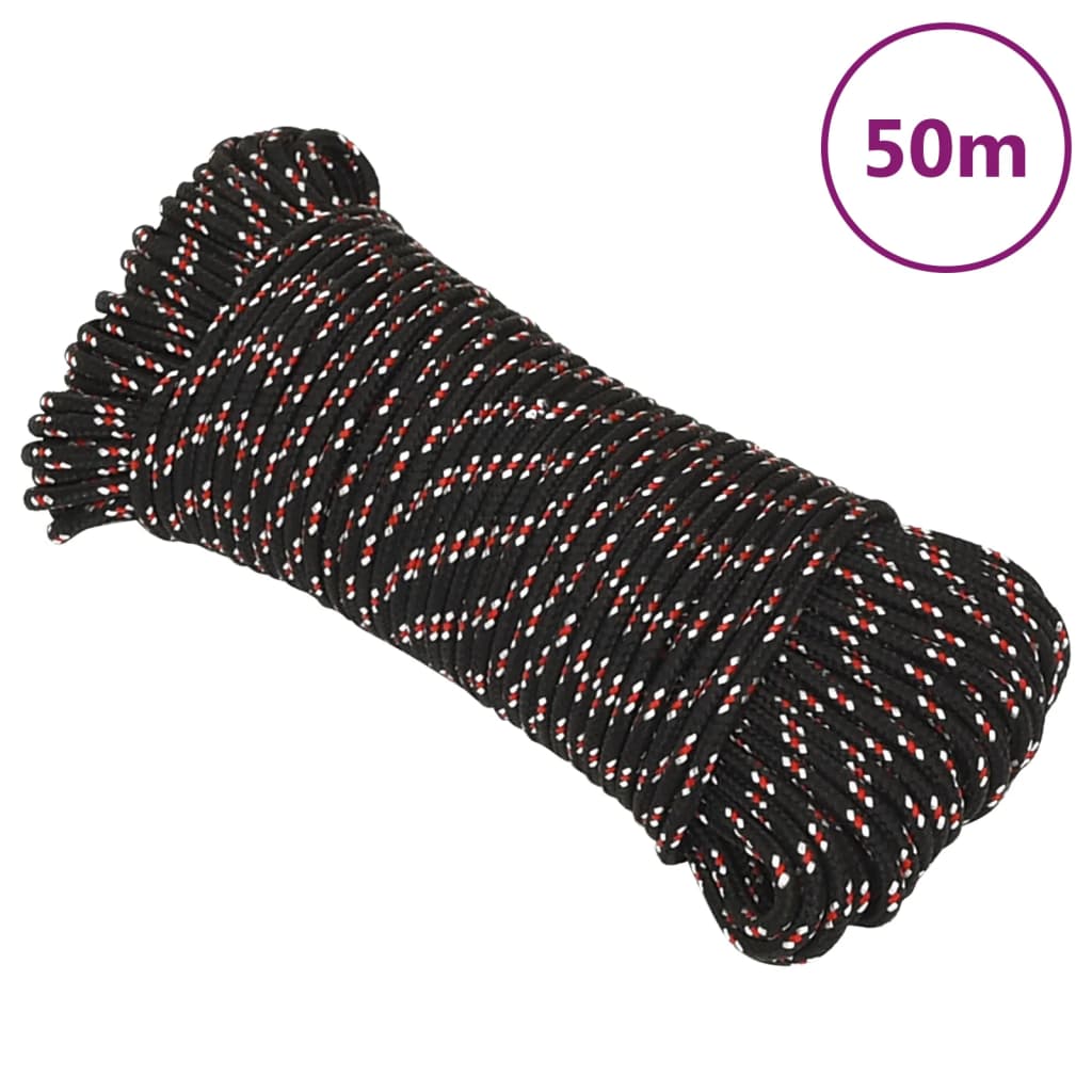 Vidaxl Boot rope 4 mm 50 m polypropylene black