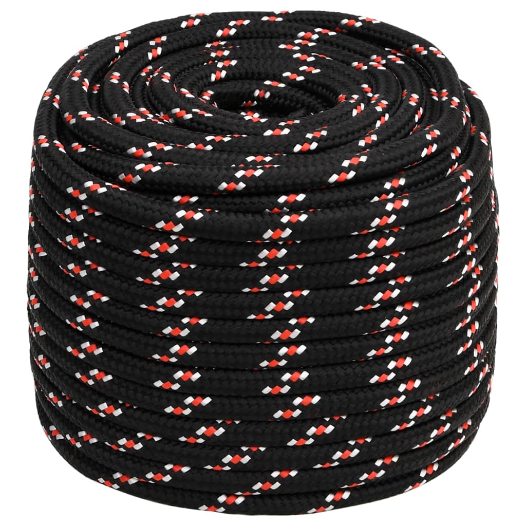 Vidaxl Boot Rope 16 mm 25 m polypropylen černá