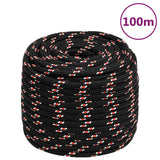 Vidaxl Boot Rope 16 mm 100 m polypropylen svart