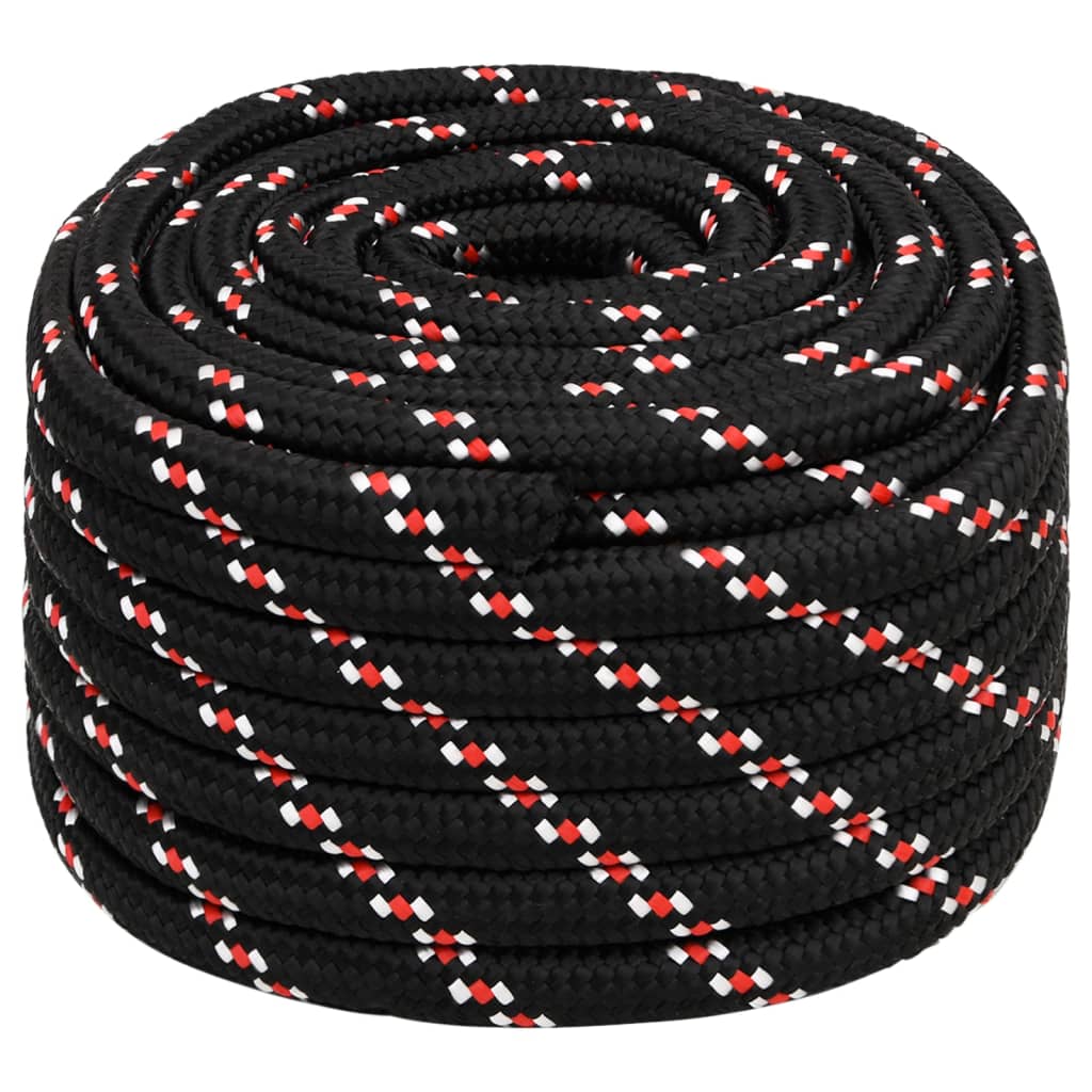 Vidaxl Boot Rope 20 mm 25 m polypropen svart