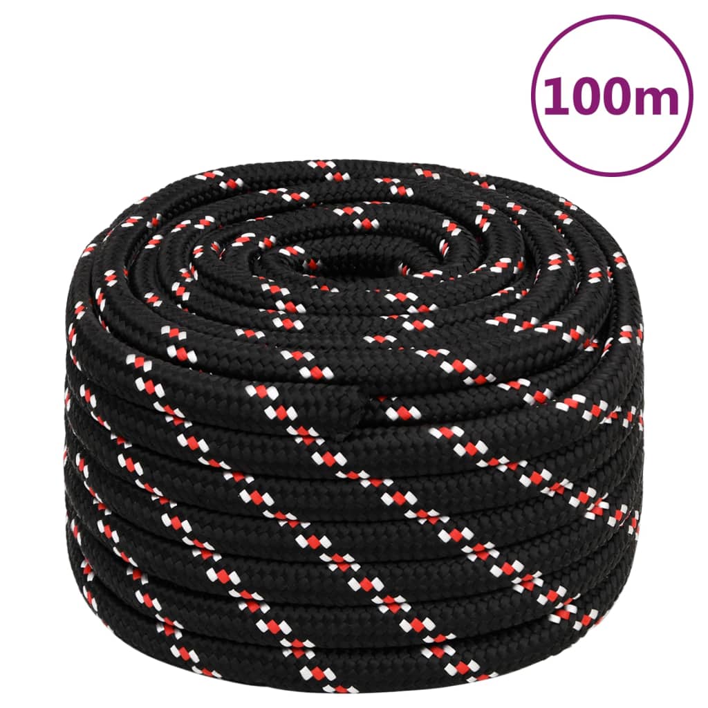 Vidaxl Boat Rope 20 mm 100 m polypropylenové černé