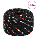 Vidaxl Boot Rope 20 mm 100 m Polypropylene schwaarz