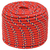 Corde de bateau vidaxl 14 mm 100 m de polypropylène rouge