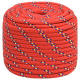 VidaXL Boottouw 18 mm 100 m polypropyleen rood