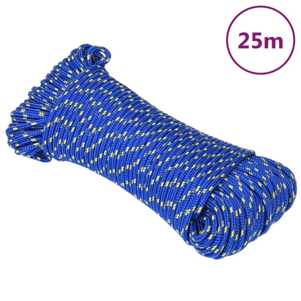 Vidaxl boat rope 3 mm 25 m polypropylene blue