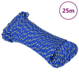 Vidaxl boat rope 3 mm 25 m polypropylene blue