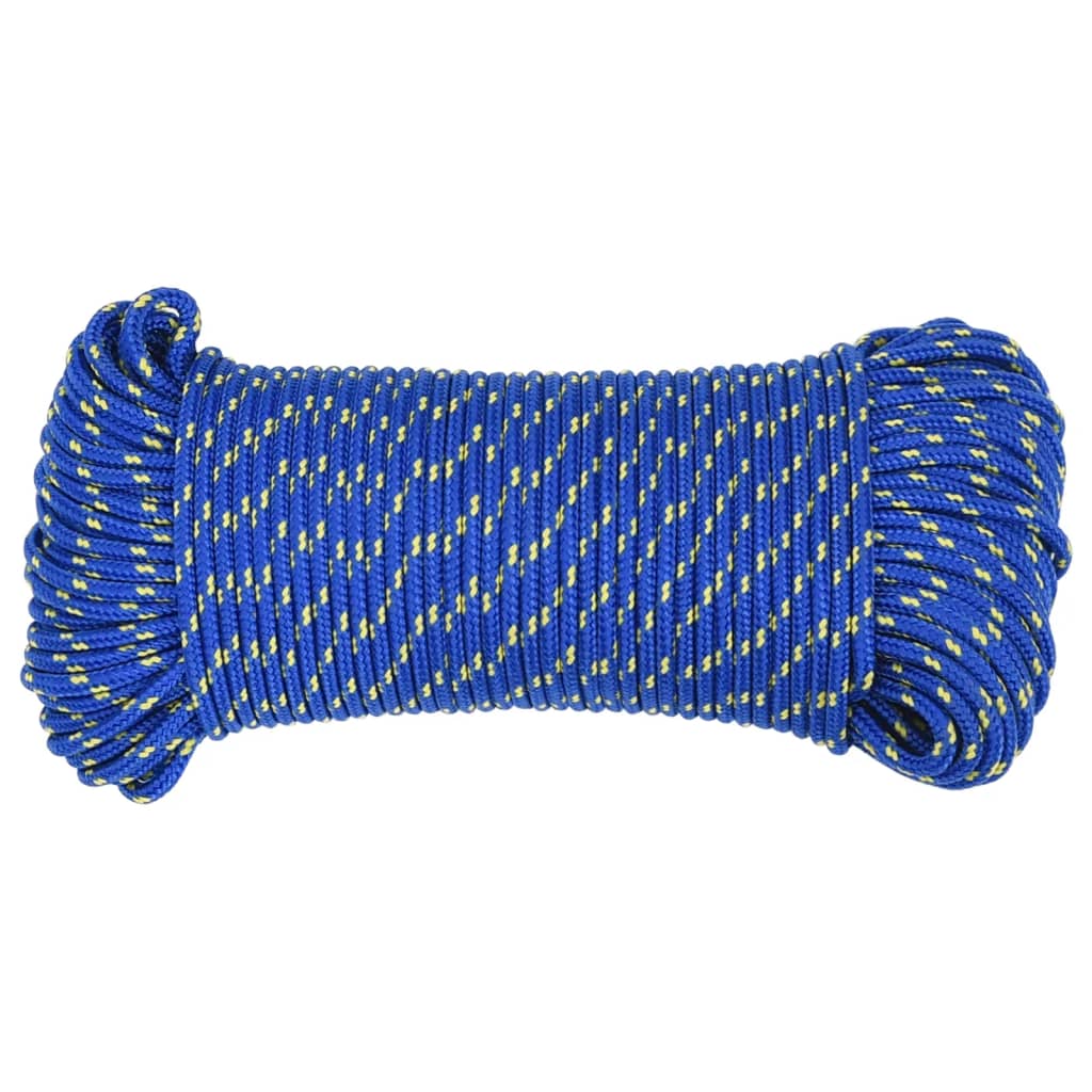 VidaXL Boottouw 3 mm 50 m polypropyleen blauw