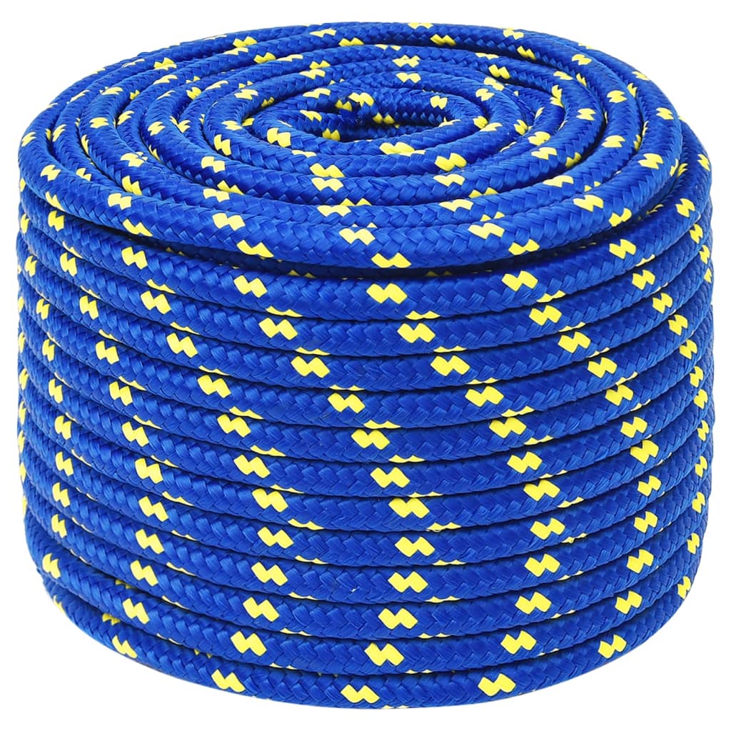 VidaXL Boottouw 12 mm 25 m polypropeen blauw