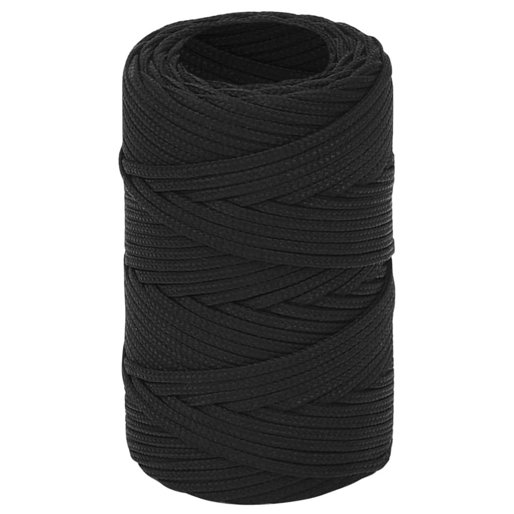 Vidaxl Boat Rope 2 mm 25 m polipropen czarny