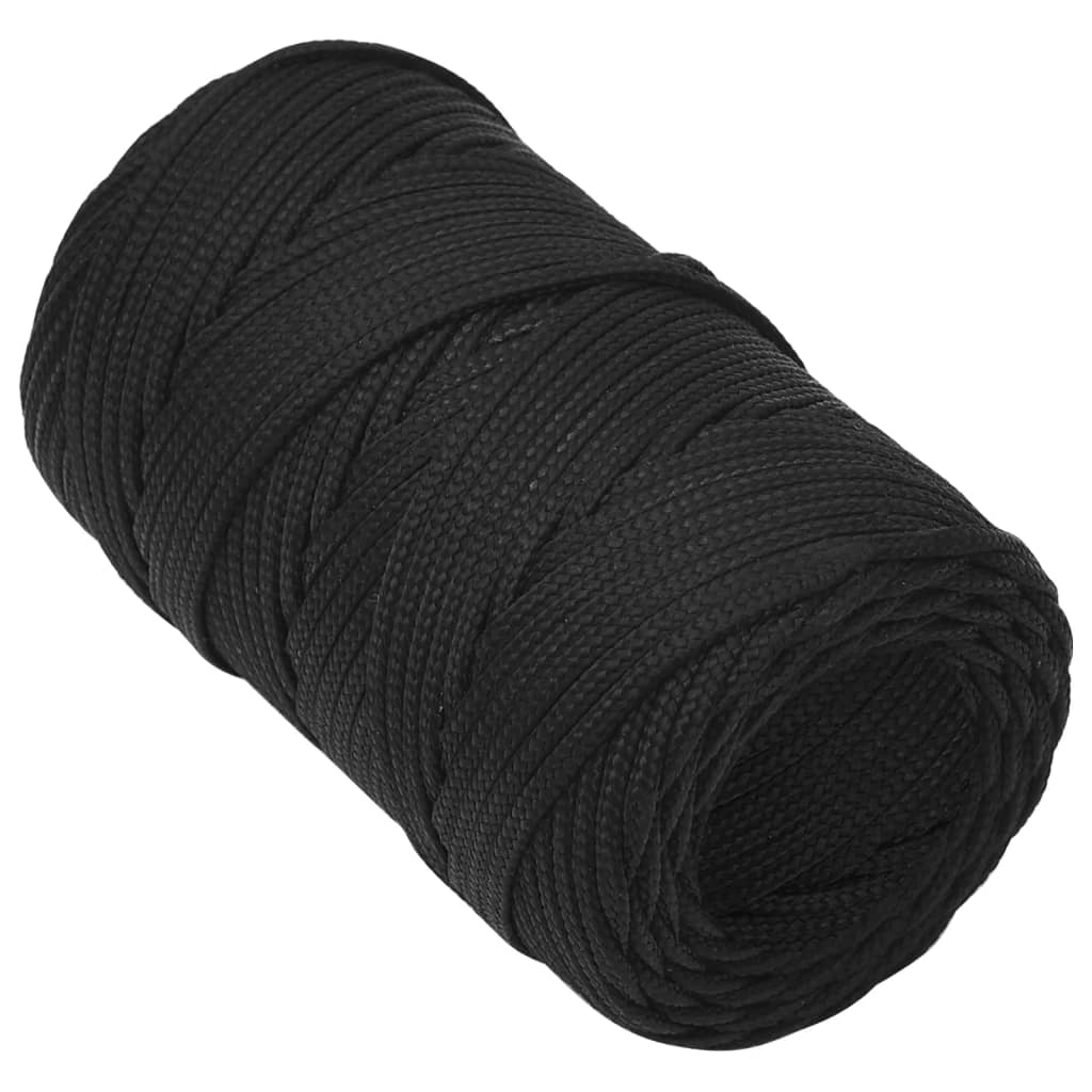 Vidaxl boat rope 2 mm 25 m polypropene black