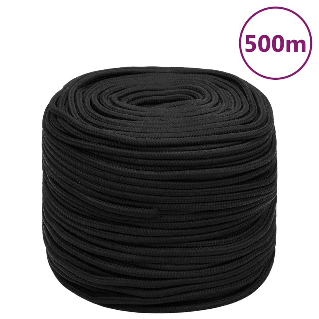 Vidaxl boat rope 6 mm 500 m polypropene black