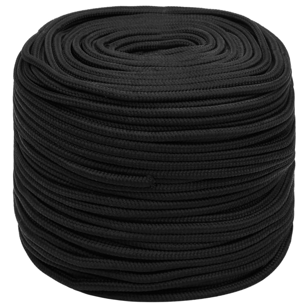 Vidaxl boat rope 6 mm 500 m polypropene black