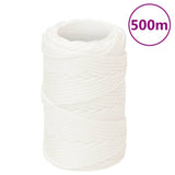 Corde de bateau vidaxl 2 mm 500 m en polypropylène plein blanc