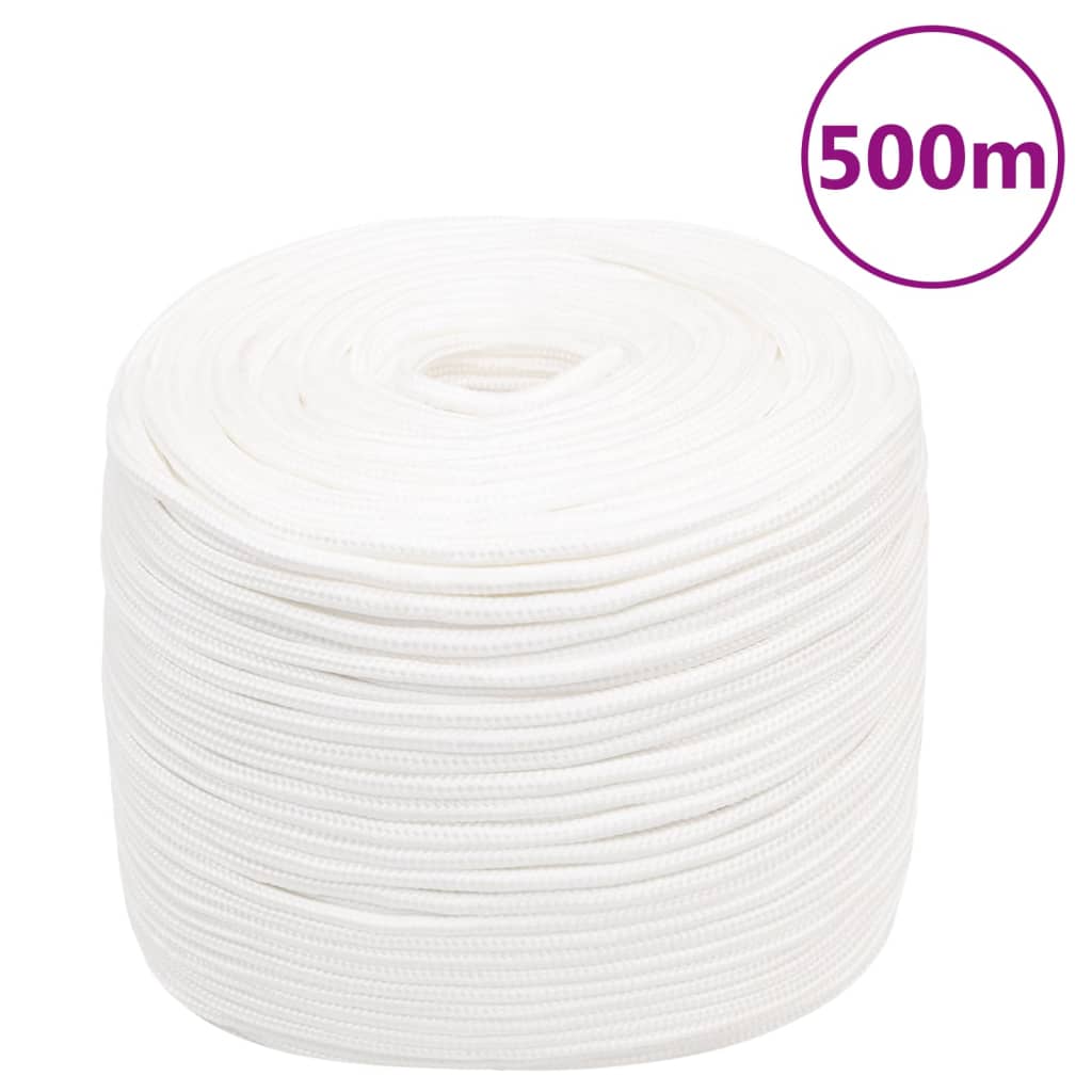 Vidaxl boat rope 6 mm 500 m polypropylene full white