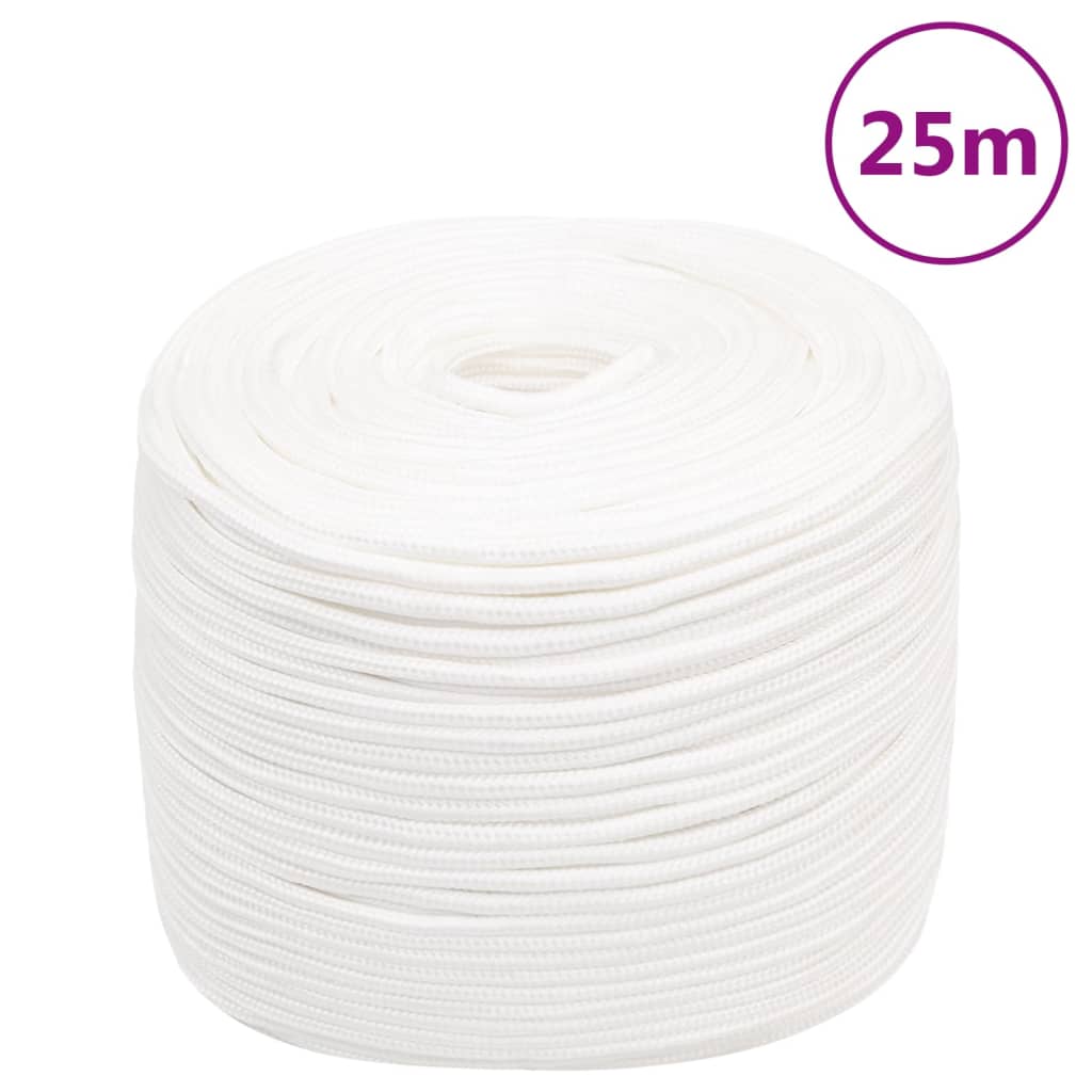 Vidaxl Boat Rope 8 mm 25 m polipropileno blanco completo