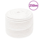 Vidaxl Boat Rope 14 mm 250 m polypropylen fuld hvid