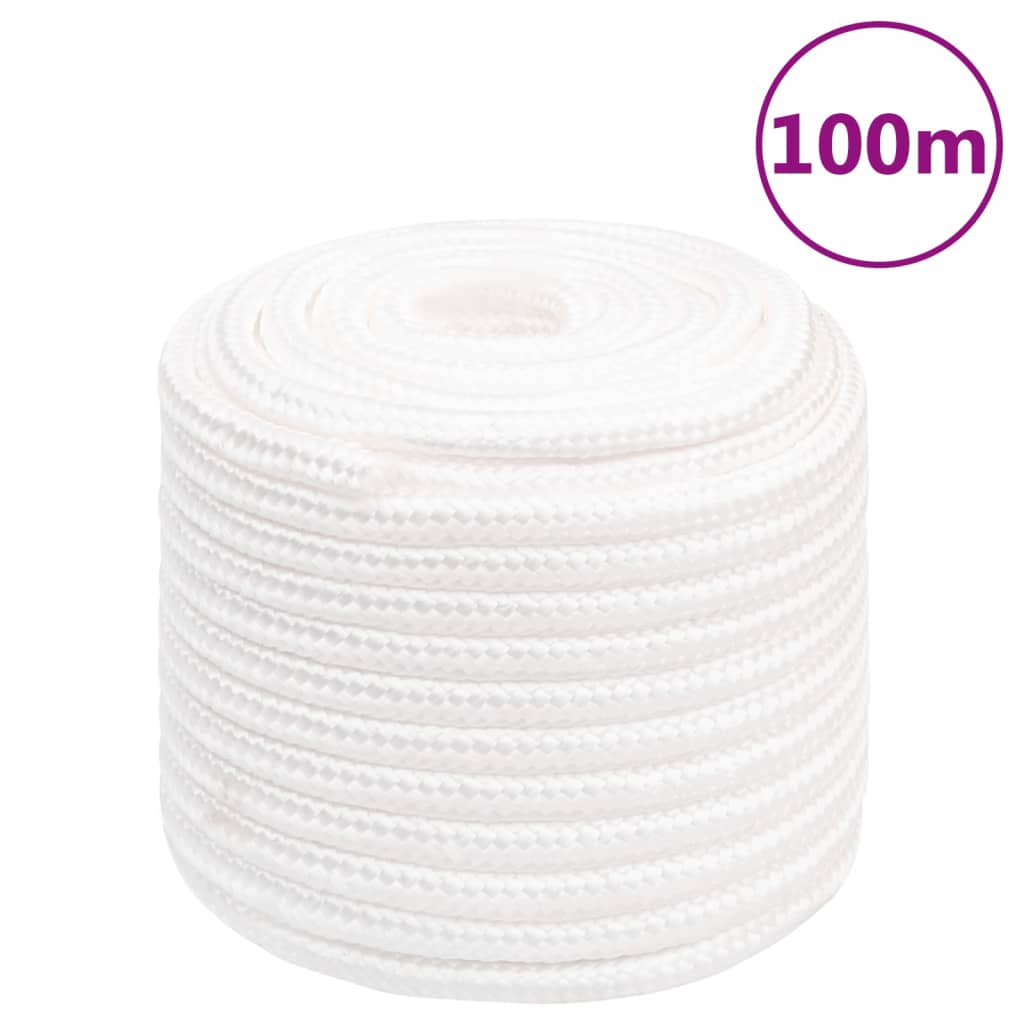 Vidaxl Boat Rope 16 mm 100 m polipropileno blanco completo