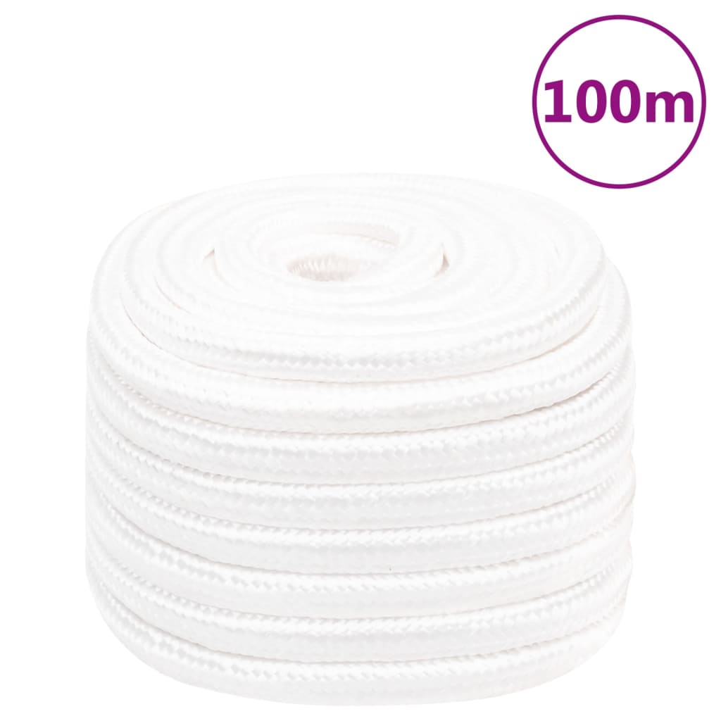 Vidaxl Boat Rope 20 mm 100 m Polypropilene Full White