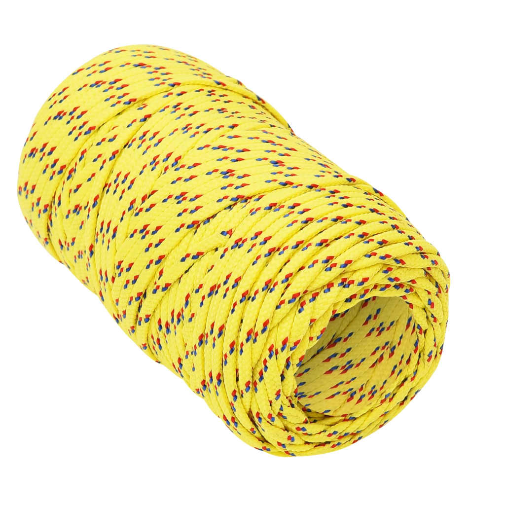 Corde de bateau vidaxl 2 mm 25 m en jaune en polypropylène