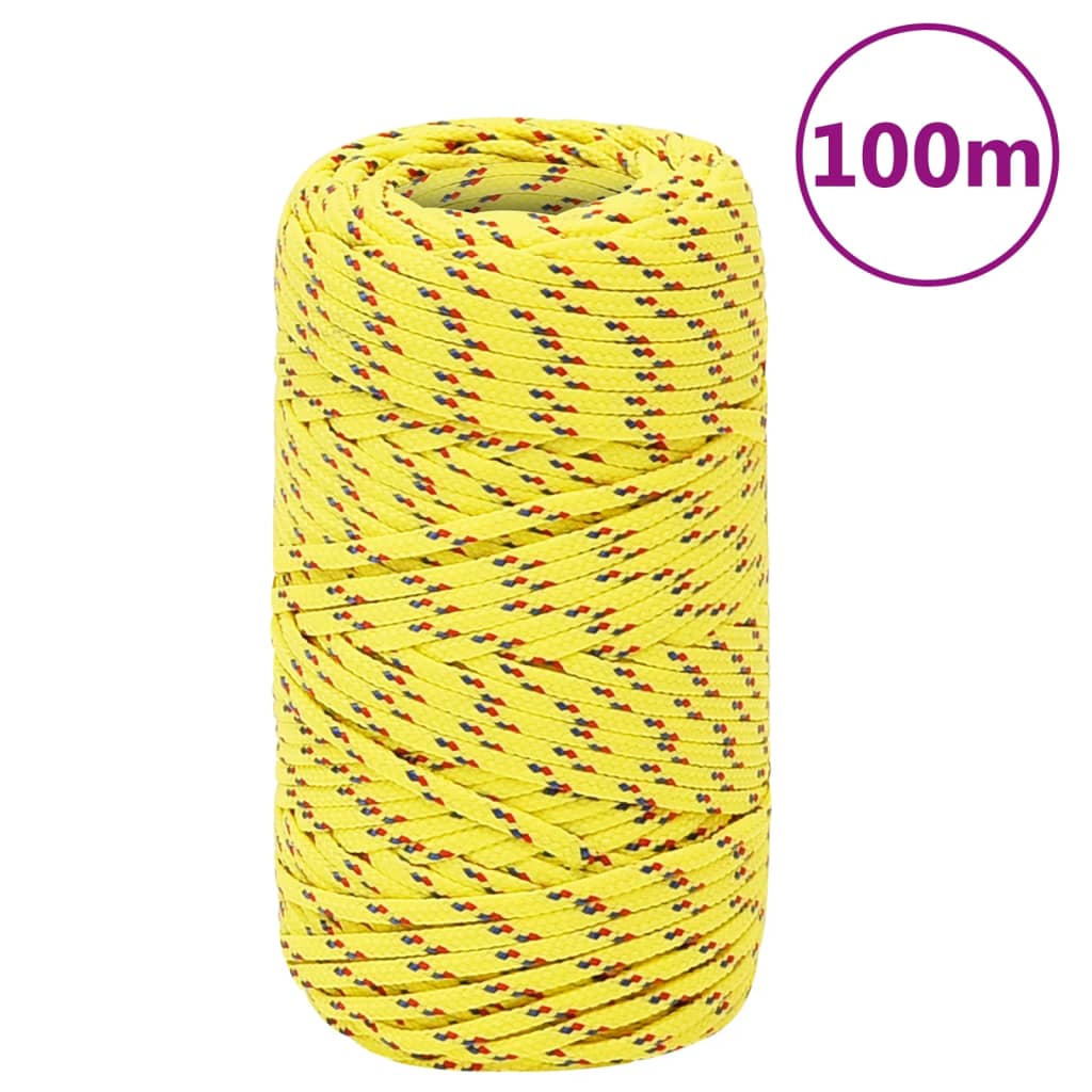 Vidaxl Boat Rope 2 mm 100 m polypropylen gul