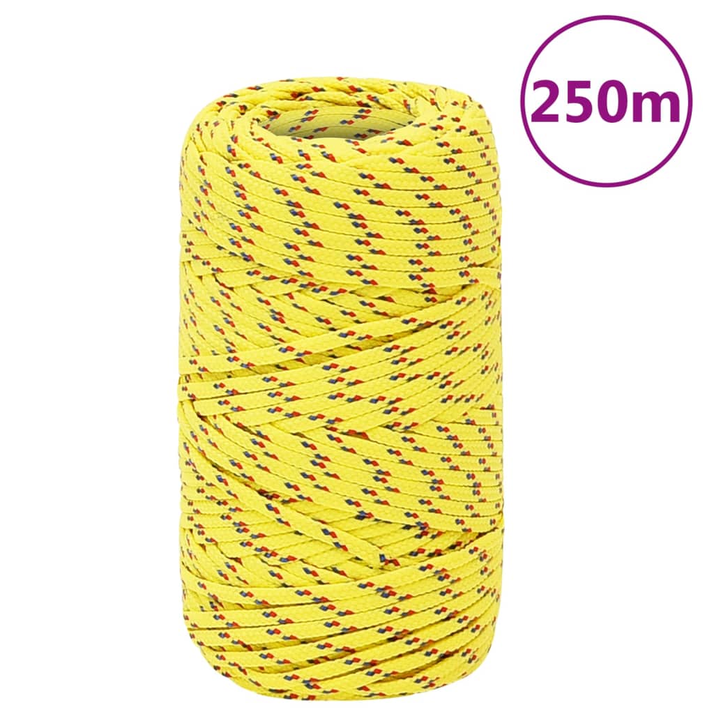 Vidaxl Boat Rope 2 mm 250 m polipropileno amarillo