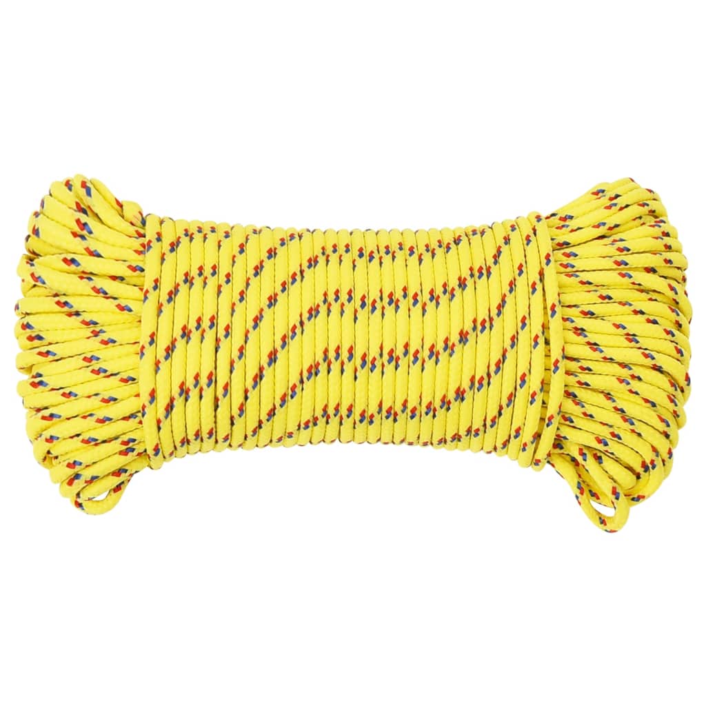 Corde à démarrage Vidaxl 3 mm 50 m en jaune en polypropylène