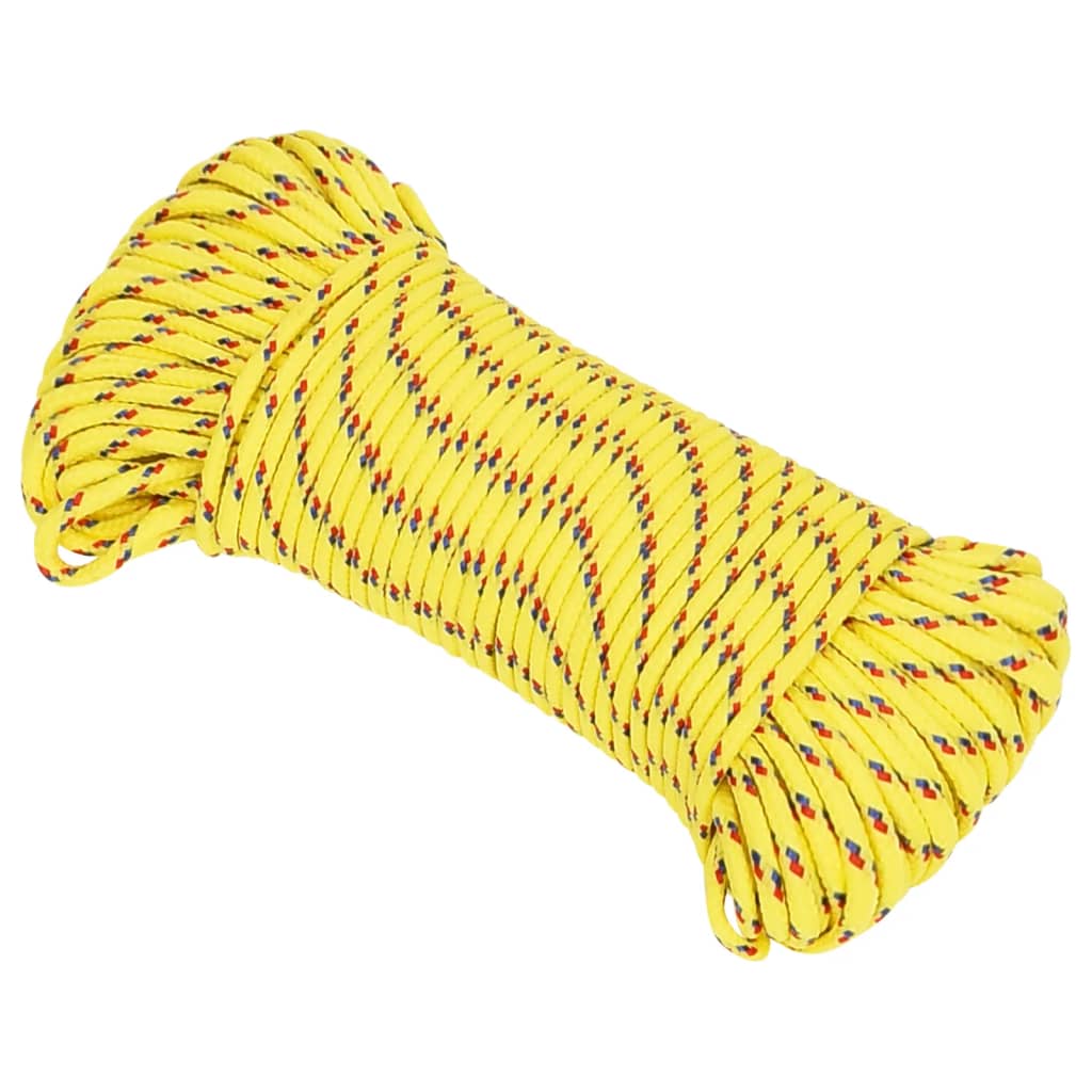 Vidaxl Boot Rope 3 mm 100 m polipropileno amarillo