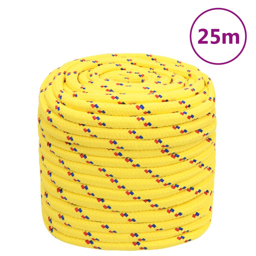 Vidaxl Boat Rope 16 mm 25 m polypropylen gul