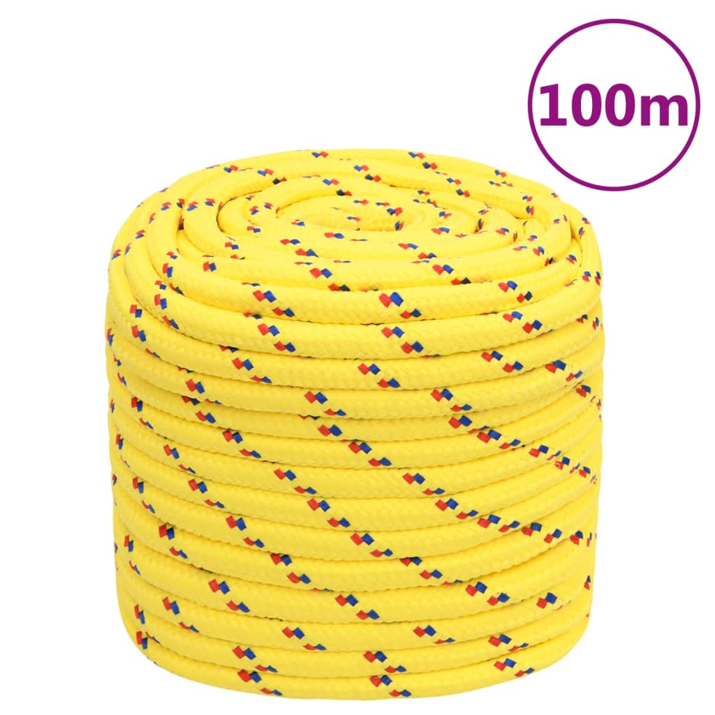 Vidaxl Boat Rope 16 mm 100 m polipropileno amarillo