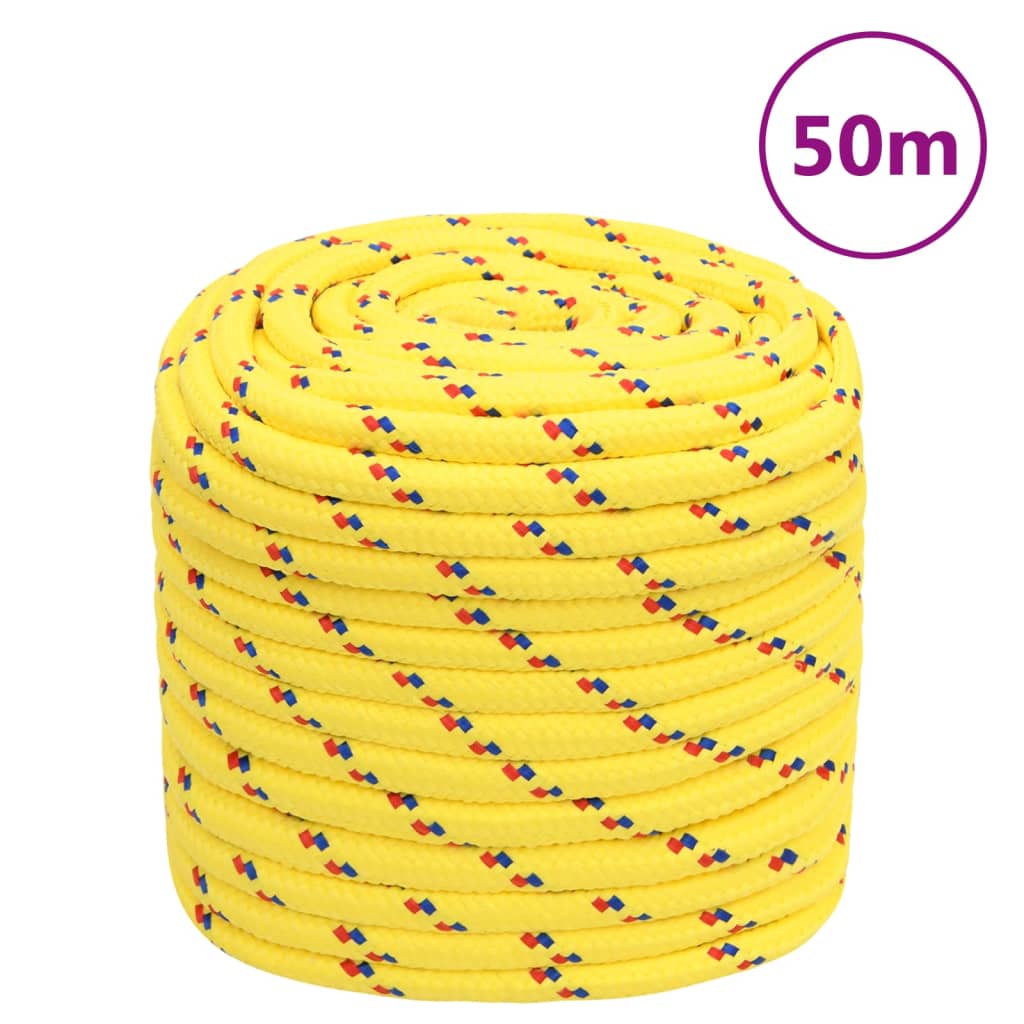 Vidaxl Boat Rope 18 mm 50 m polipropileno amarillo