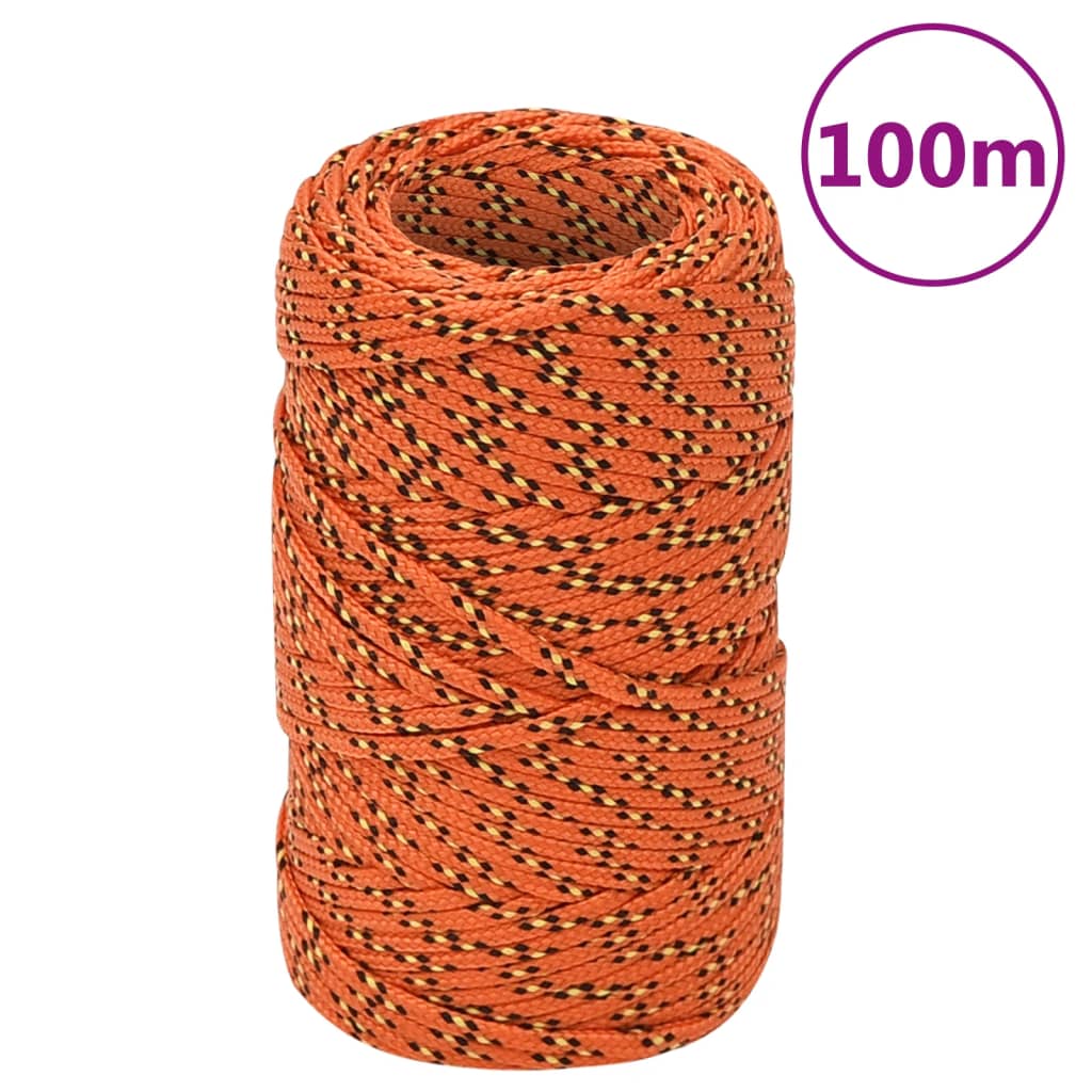 Vidaxl boat rope 2 mm 100 m polypropylene orange