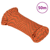 VidaXL Boottouw 4 mm 50 m polypropyleen oranje