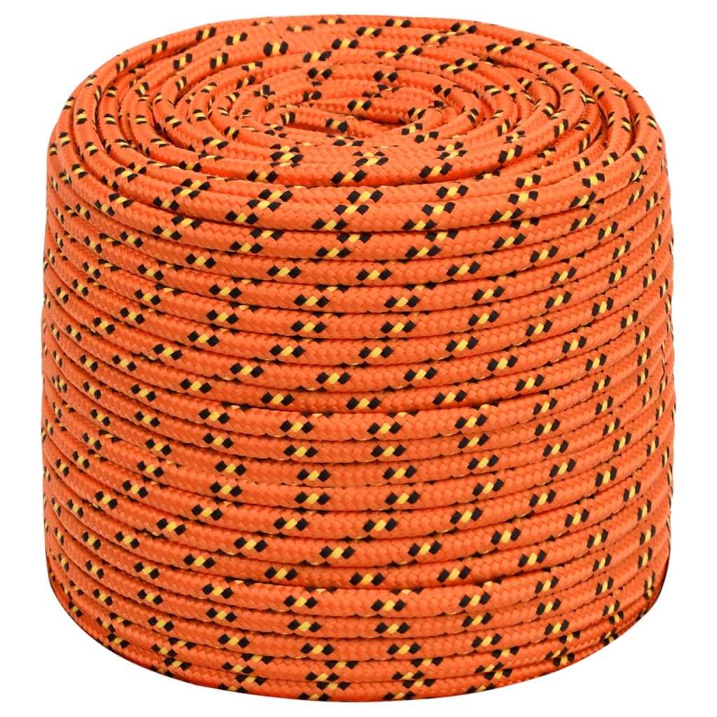 VidaXL Boottouw 6 mm 25 m polypropyleen oranje