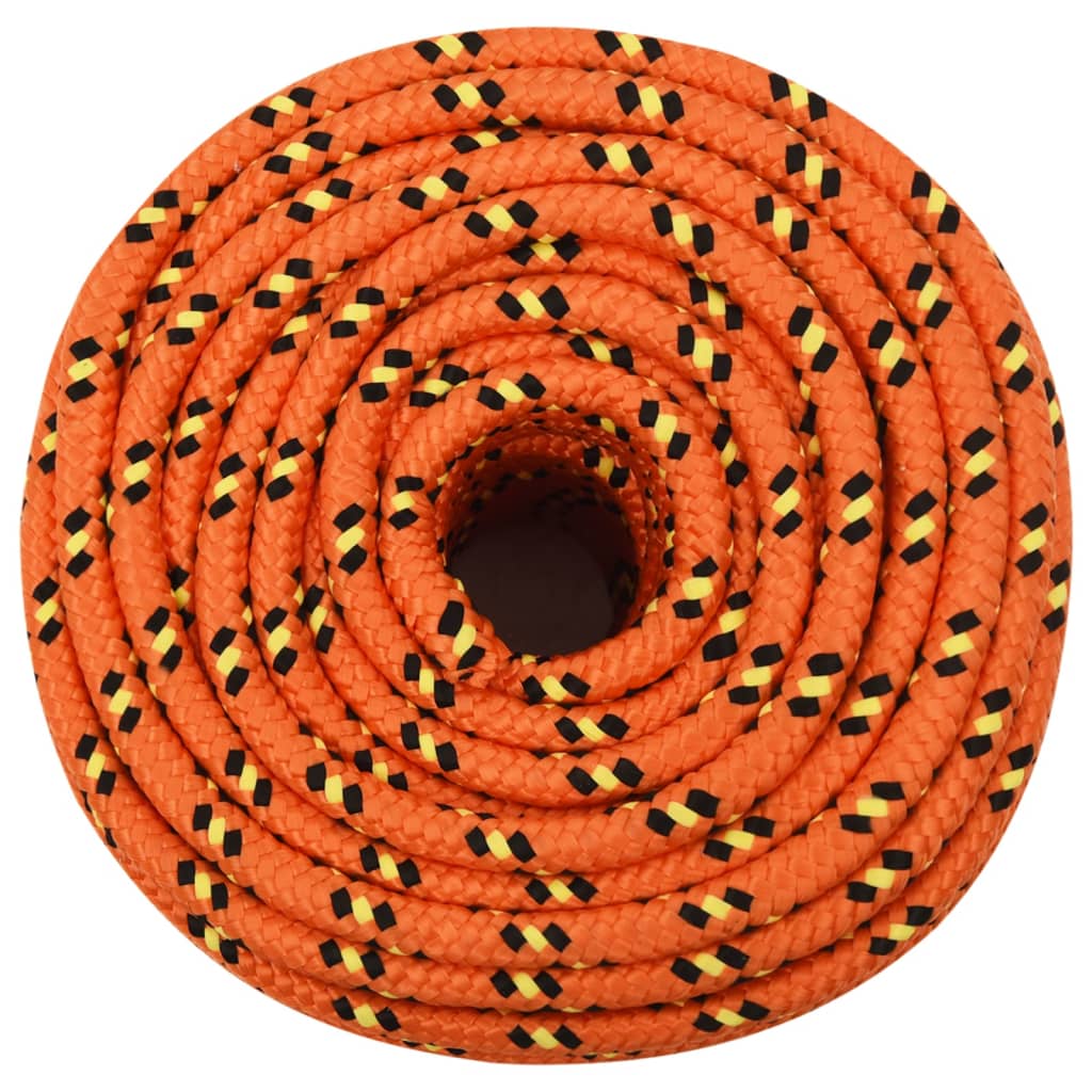 Vidaxl boottouw 12 mm 25 m polypropyleen oranje