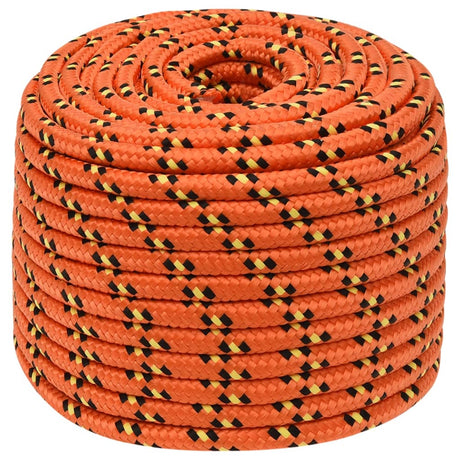 VidaXL Boottouw 12 mm 100 m polypropyleen oranje