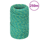 Vidaxl boat rope 2 mm 250 m polypropylene green